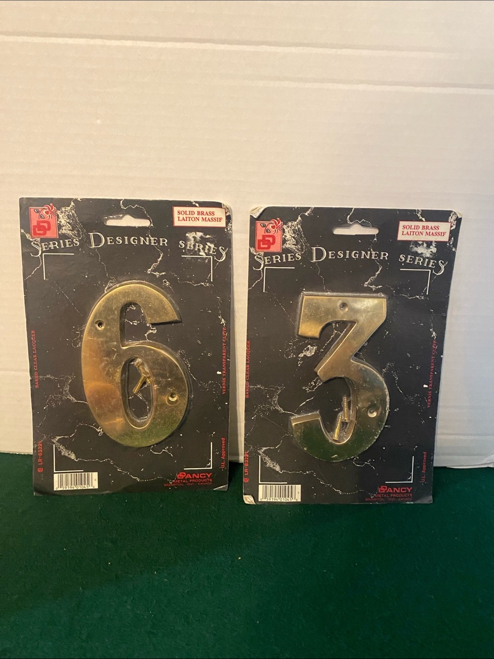 Solid Brass Numbers 5” Numbers 6 + 3 with screws